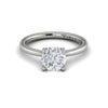 Hidden Halo Engagement Ring in 14K White Gold