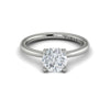 Diamond Hidden Halo Solitaire Engagement Ring in 14K White Gold