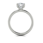 Diamond Hidden Halo Solitaire Engagement Ring in 14K White Gold