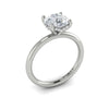 Diamond Hidden Halo Solitaire Engagement Ring in 14K White Gold