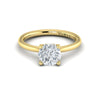 Diamond Hidden Halo Solitaire Engagement Ring in 14K Yellow Gold