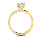 Diamond Hidden Halo Solitaire Engagement Ring in 14K Yellow Gold