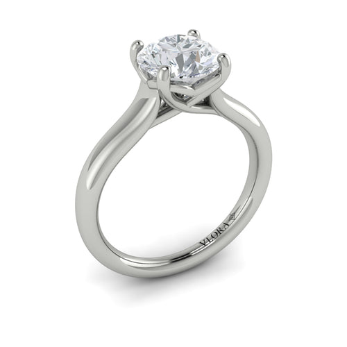 Solitaire Engagement Ring in 14K White Gold