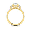 Diamond Three-Stone Engagement Ring in 14K Yellow Gold