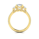 Diamond Three-Stone Engagement Ring in 14K Yellow Gold
