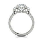 Diamond Three-Stone Engagement Ring in 14K White Gold