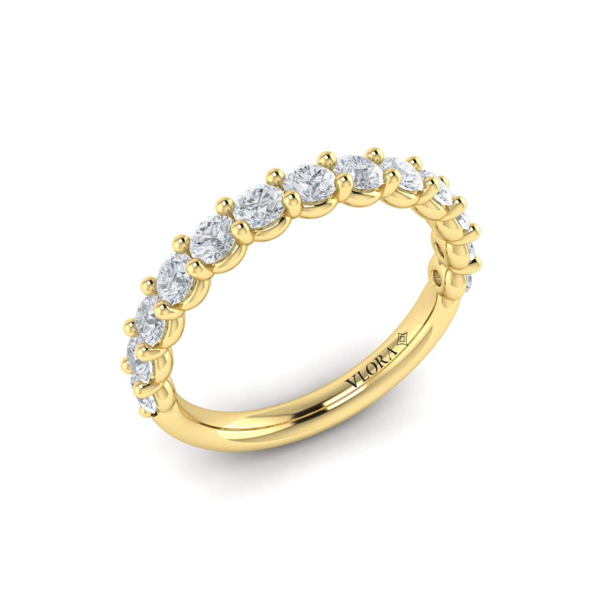Diamond Band in 14K Yellow Gold