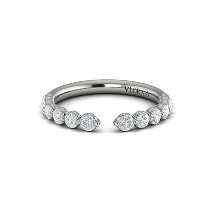 Diamond Open Top Band in 14K White Gold