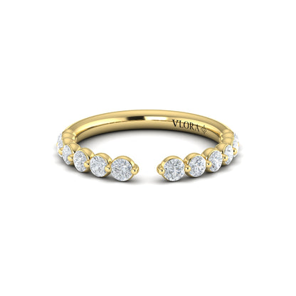 Diamond Open Top Band in 14K Yellow Gold