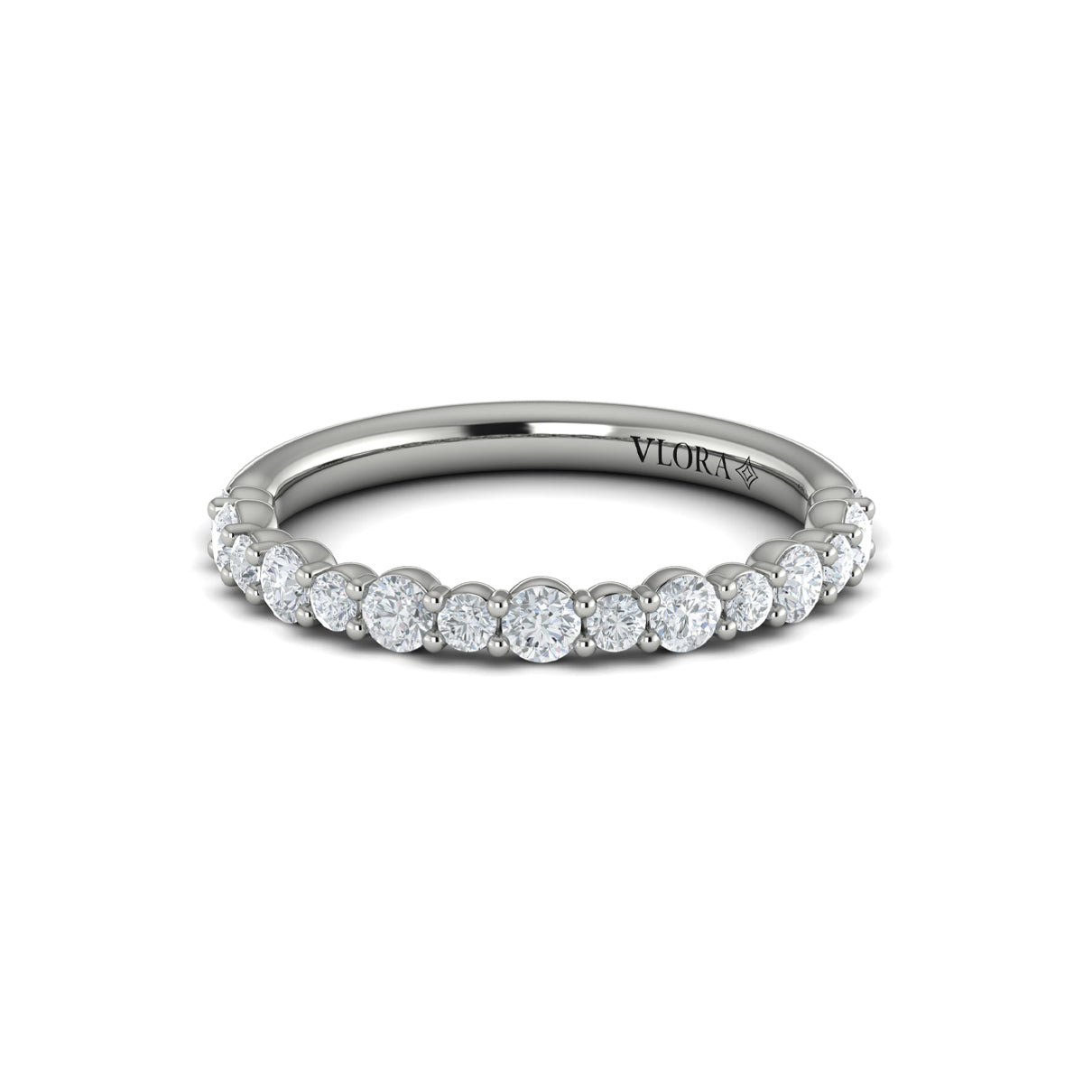 Graduated Diamond Band in 14K White Gold