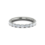 Diamond Oval Band in 14K White Gold