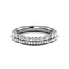 Diamond Marquise Two Row Band in 14K White Gold