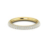Diamond Three-Sided Pave Band in 14K Yellow Gold