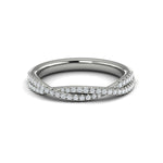 Diamond Closed Braided Band in 14K White Gold