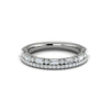 Diamond Baguette Two Row Band in 14K White Gold