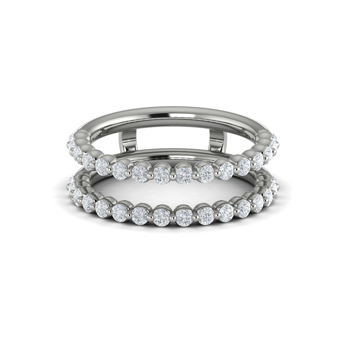Diamond Single Prong Enhancer Band in 14K White Gold