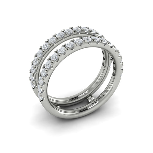 Diamond Two Row Enhancer in 14K White Gold