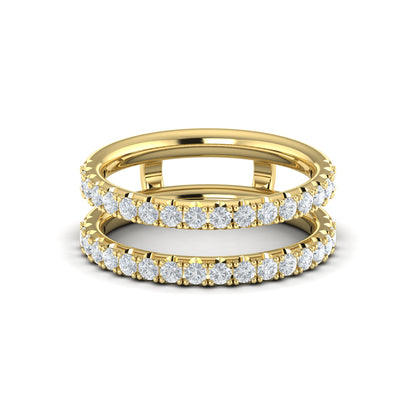 Diamond Two Row Enhancer in 14K Yellow Gold