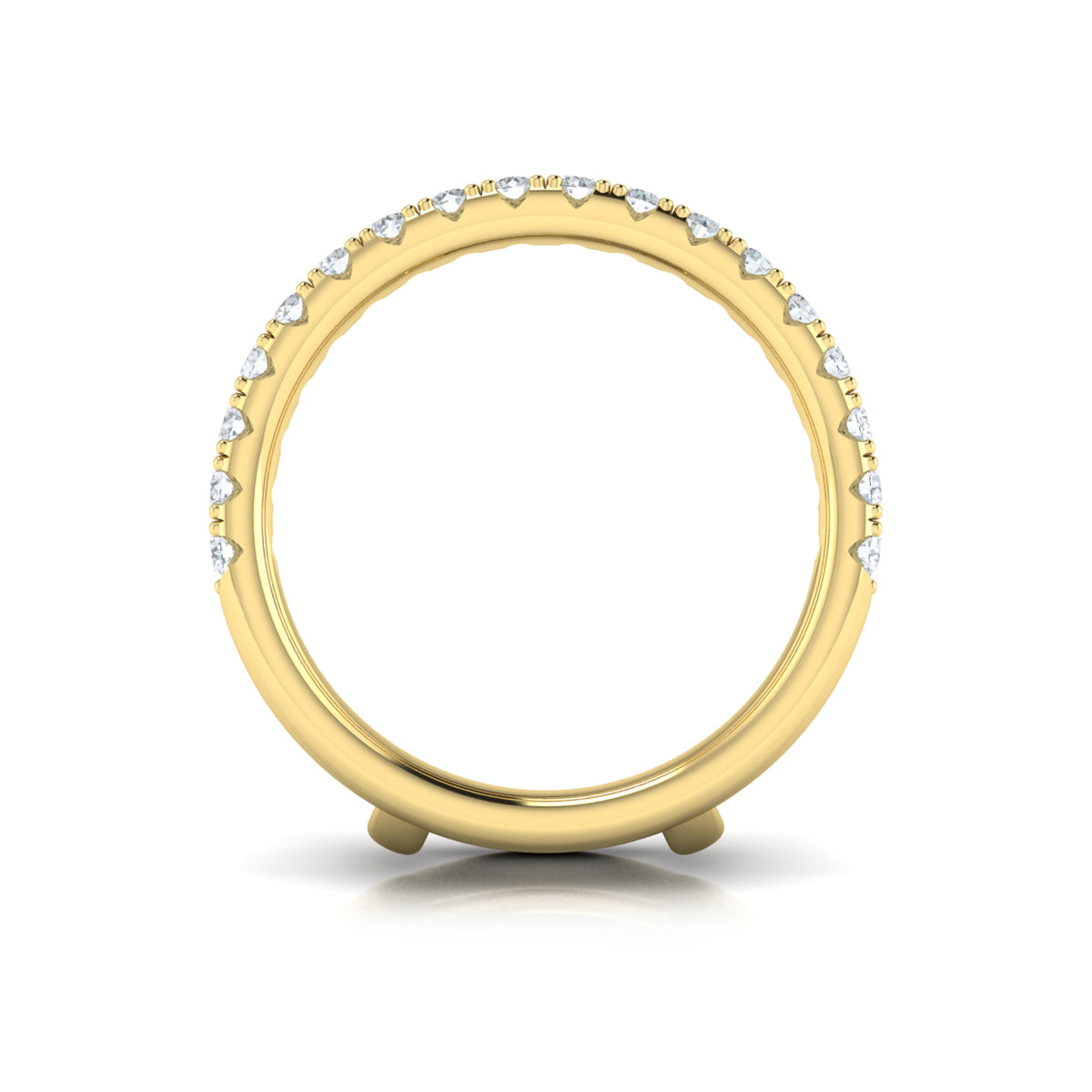 Diamond Two Row Enhancer in 14K Yellow Gold