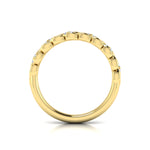 Diamond Braided Leaf Band in 14K Yellow Gold