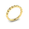 Diamond Braided Leaf Band in 14K Yellow Gold
