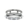 Diamond Two Row V Enhancer Band in 14K White Gold