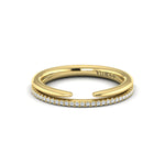 Two Row Stackable Diamond Band in 14K Yellow Gold
