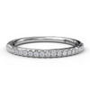 Diamond French Set Wedding Band in 14K White Gold