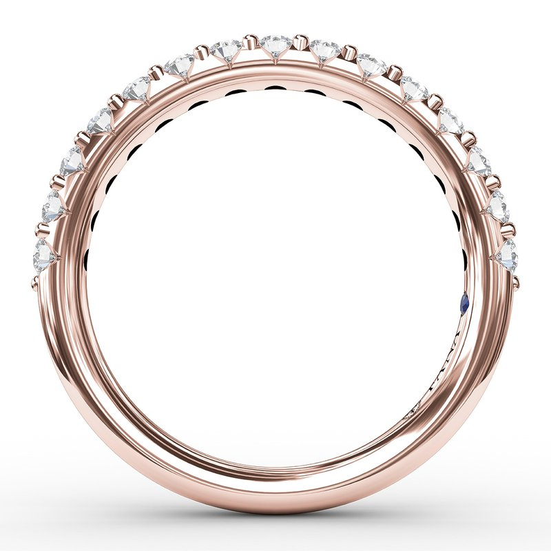 Diamond Wedding Band in 14K Rose Gold