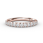 Diamond Wedding Band in 14K Rose Gold