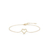 Petite Open Heart Bracelet in 14K Yellow Gold