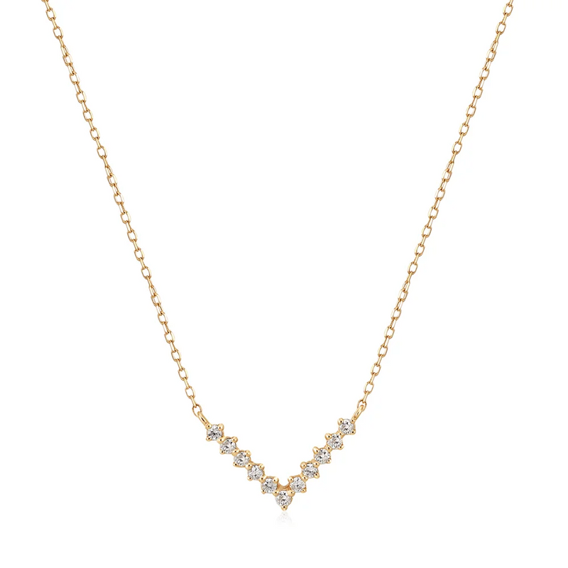 Lab-Grown Diamond Wishbone Necklace