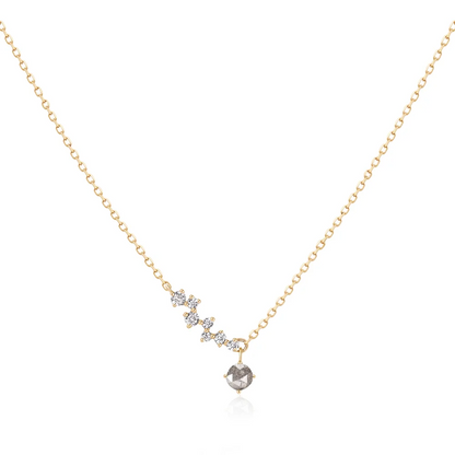 Grey Diamond and White Sapphire Constellation Necklace