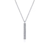 Diamond Drop Pendant Necklace in 14K White Gold