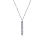 Diamond Drop Pendant Necklace in 14K White Gold