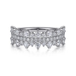 Pave Diamond Ring in 14K White Gold