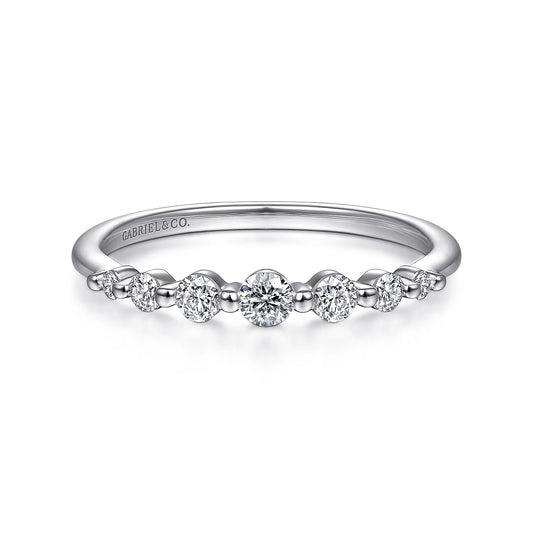 Single Prong Diamond Ring in 14K White Gold
