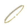 Eyelet Diamond Bangle in 14K Yellow Gold