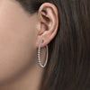 Bujukan Graduated Hoop Earrings in Sterling Silver