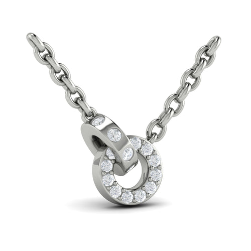 Grown Diamond Interlocking Necklace in 14K Gold