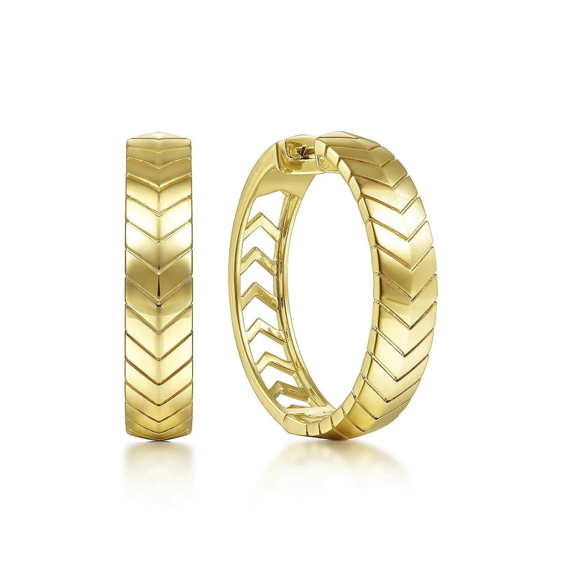 Chevron Earrings in 14K Yellow Gold