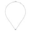 Diamond Rectangular Pendant Necklace in 14K White Gold