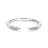 Open Diamond Tipped Stackable Ring in 14K White Gold