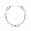 Open Diamond Tipped Stackable Ring in 14K White Gold