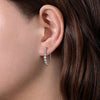 Bujukan Graduated Beaded Hoop Earrings in Sterling Silver