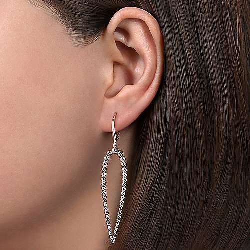 Bujukan Beaded Drop Earrings in Sterling Silver
