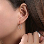 Bujukan Beaded Hoop Drop Earrings in Sterling Silver