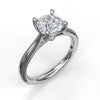 Diamond Solitaire Engagement Ring in 14K White Gold