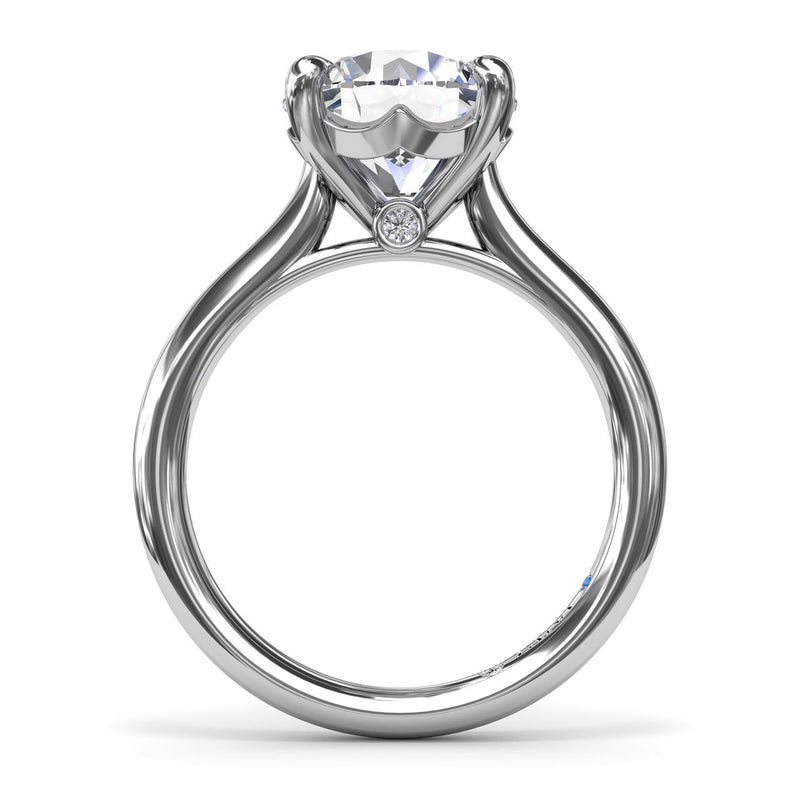 Diamond Solitaire Engagement Ring in 14K White Gold