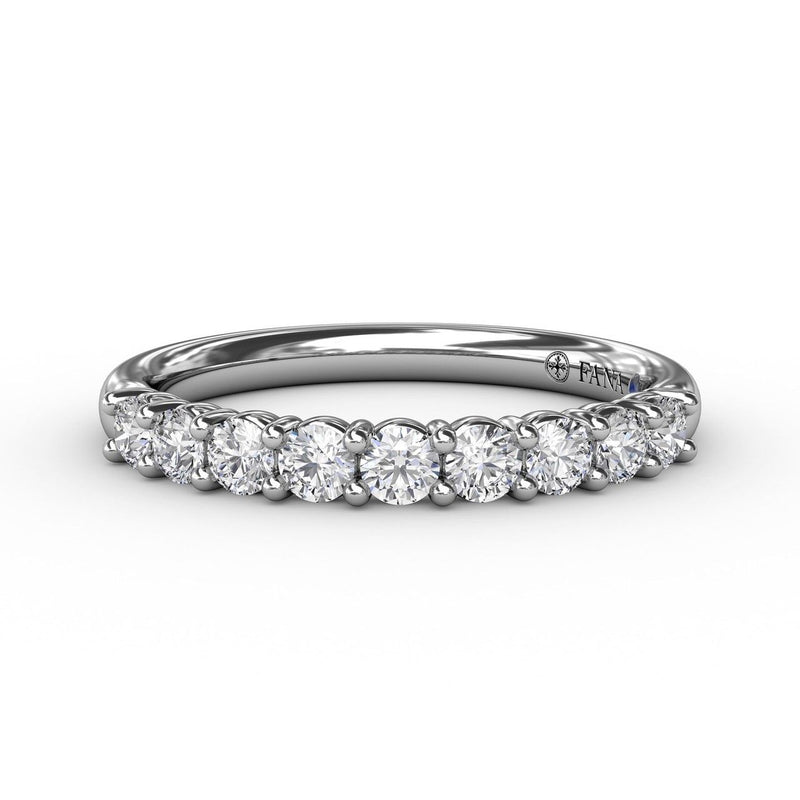 Diamond Wedding Band in 14K White Gold